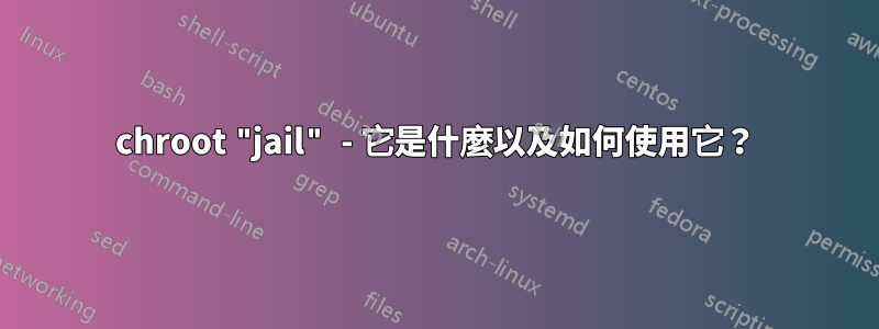 chroot "jail" - 它是什麼以及如何使用它？