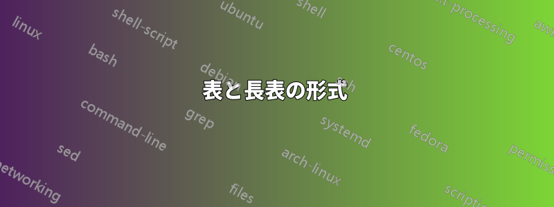 表と長表の形式
