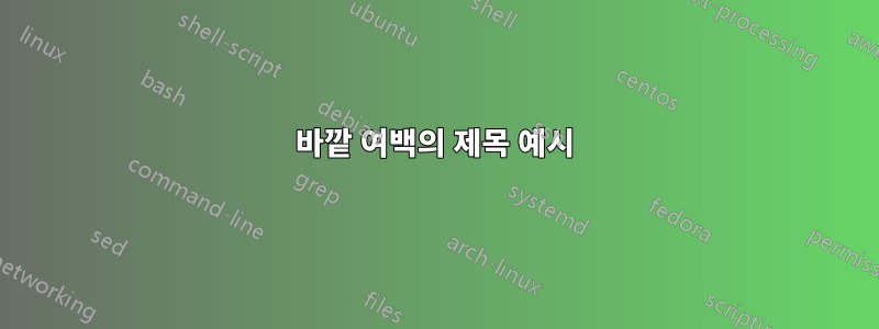 바깥 여백의 제목 예시