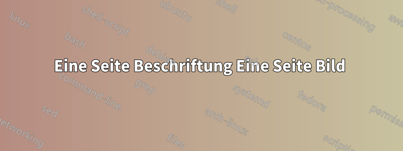 Eine Seite Beschriftung Eine Seite Bild