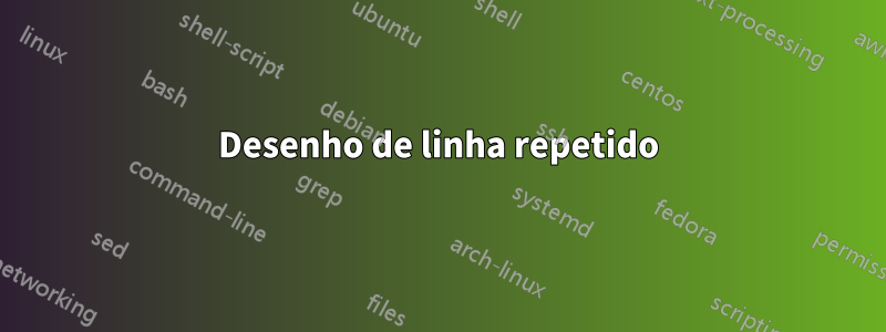Desenho de linha repetido