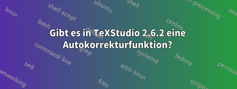 Gibt es in TeXStudio 2.6.2 eine Autokorrekturfunktion?