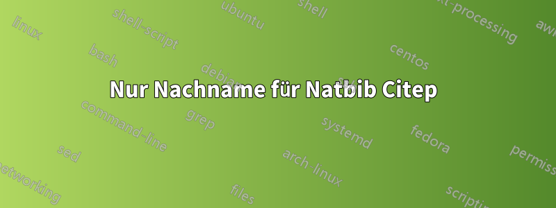 Nur Nachname für Natbib Citep
