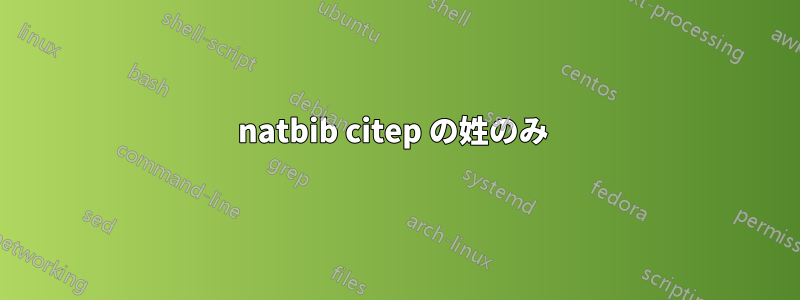 natbib citep の姓のみ 