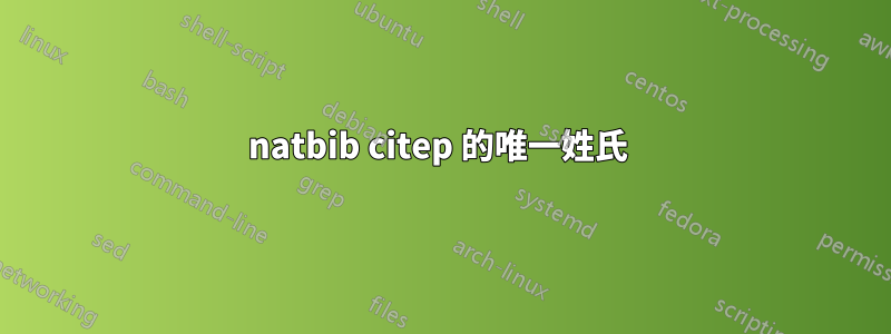 natbib citep 的唯一姓氏