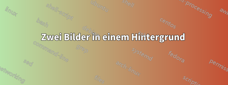 Zwei Bilder in einem Hintergrund
