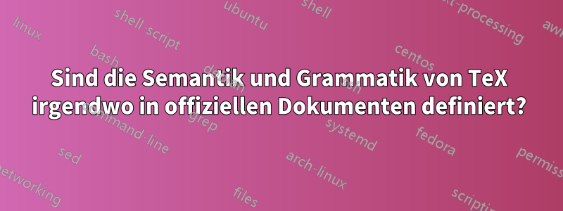Sind die Semantik und Grammatik von TeX irgendwo in offiziellen Dokumenten definiert?