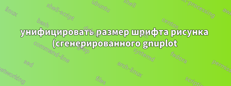 унифицировать размер шрифта рисунка (сгенерированного gnuplot) и размер шрифта latex