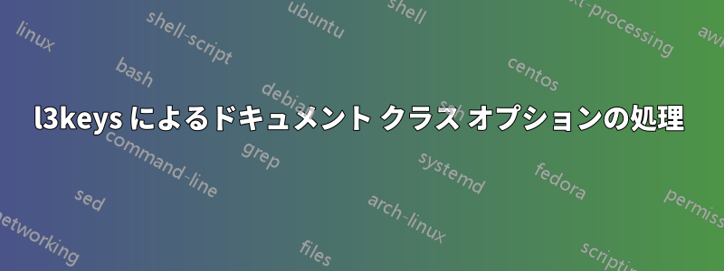 l3keys によるドキュメント クラス オプションの処理