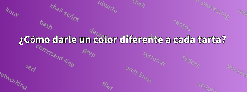 ¿Cómo darle un color diferente a cada tarta?