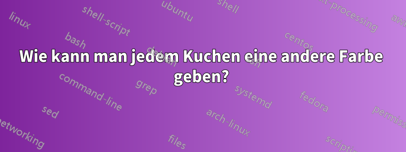 Wie kann man jedem Kuchen eine andere Farbe geben?