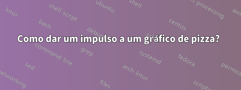 Como dar um impulso a um gráfico de pizza? 