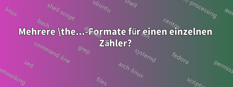 Mehrere \the...-Formate für einen einzelnen Zähler?