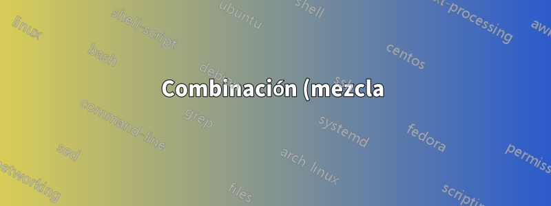 Combinación (mezcla) de entornos enumerados y tabulares con etiquetas que indican el número del entorno enumerado