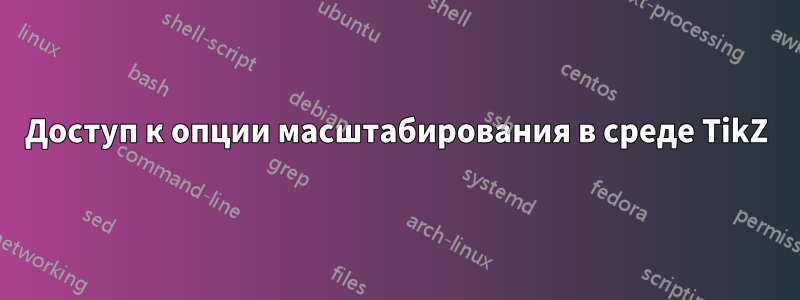 Доступ к опции масштабирования в среде TikZ