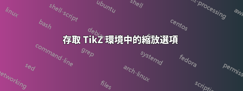 存取 TikZ 環境中的縮放選項
