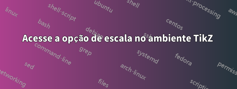 Acesse a opção de escala no ambiente TikZ