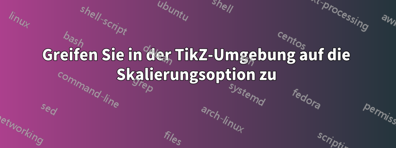 Greifen Sie in der TikZ-Umgebung auf die Skalierungsoption zu
