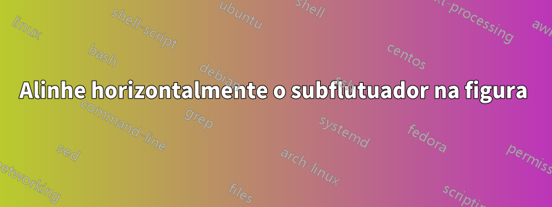 Alinhe horizontalmente o subflutuador na figura
