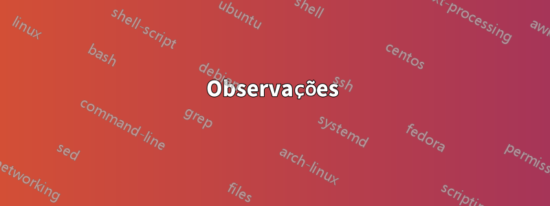Observações