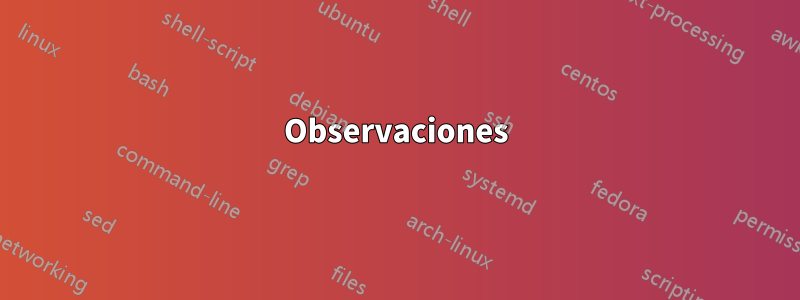 Observaciones