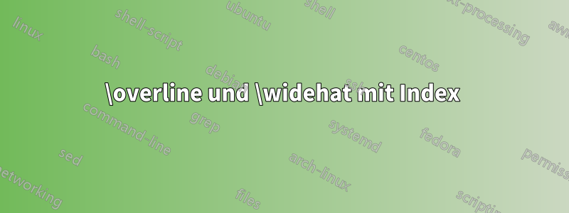 \overline und \widehat mit Index