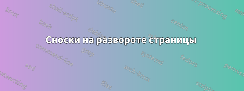 Сноски на развороте страницы