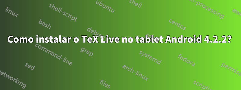 Como instalar o TeX Live no tablet Android 4.2.2?