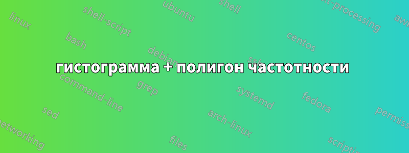 гистограмма + полигон частотности