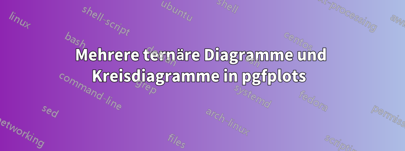 Mehrere ternäre Diagramme und Kreisdiagramme in pgfplots 