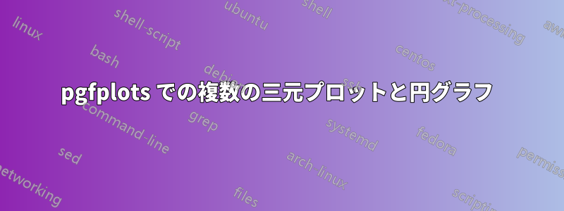 pgfplots での複数の三元プロットと円グラフ 