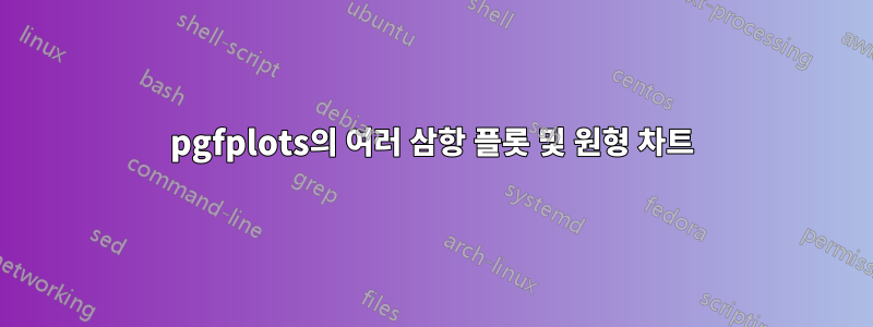 pgfplots의 여러 삼항 플롯 및 원형 차트