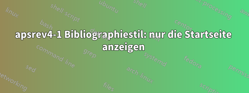 apsrev4-1 Bibliographiestil: nur die Startseite anzeigen