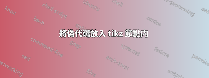 將偽代碼放入 tikz 節點內