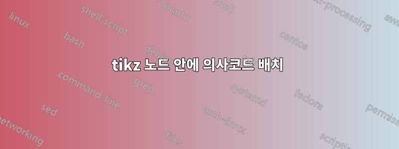 tikz 노드 안에 의사코드 배치