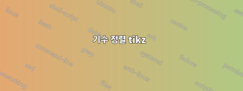 기수 정렬 tikz 