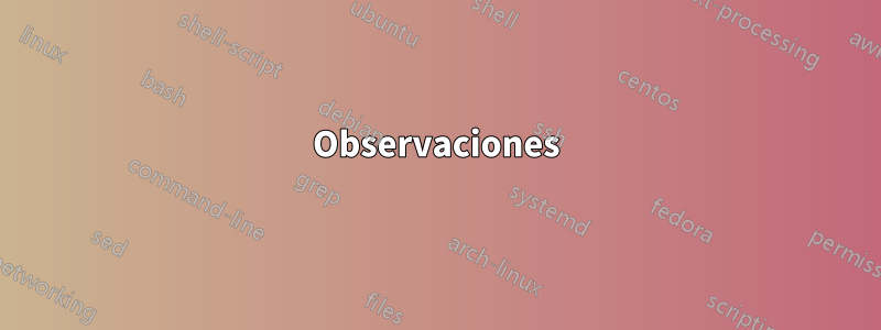 Observaciones