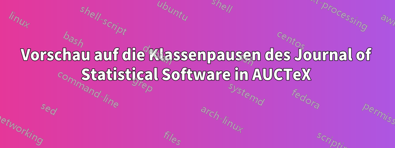 Vorschau auf die Klassenpausen des Journal of Statistical Software in AUCTeX