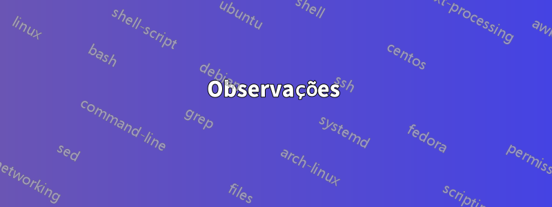 Observações