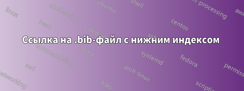 Ссылка на .bib-файл с нижним индексом