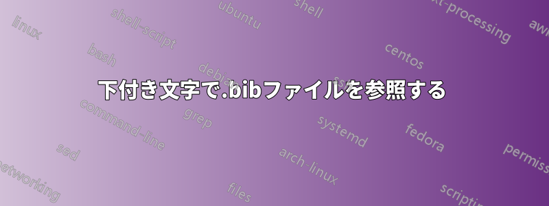 下付き文字で.bibファイルを参照する