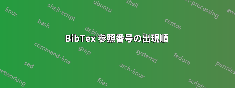 BibTex 参照番号の出現順