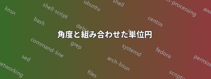 角度と組み合わせた単位円