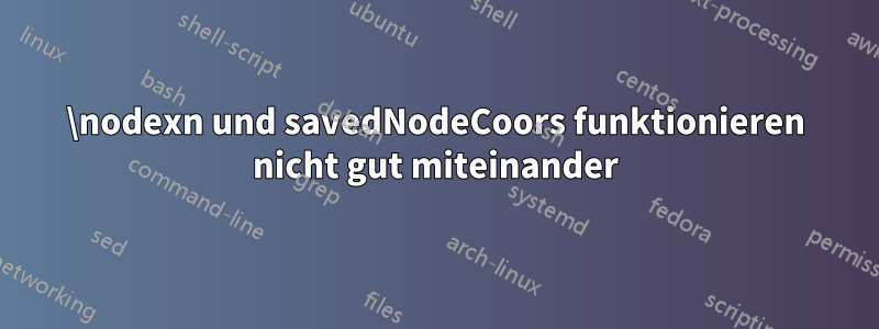 \nodexn und savedNodeCoors funktionieren nicht gut miteinander