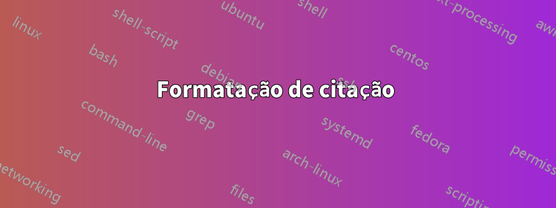 Formatação de citação