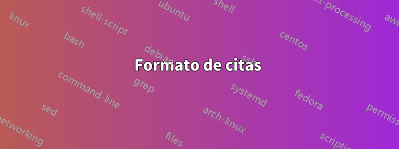 Formato de citas