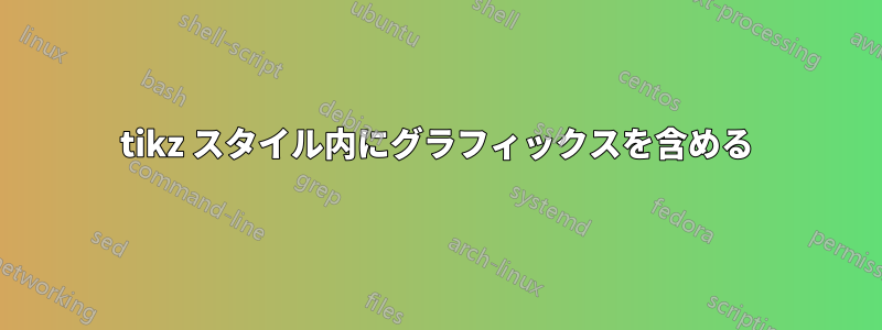 tikz スタイル内にグラフィックスを含める