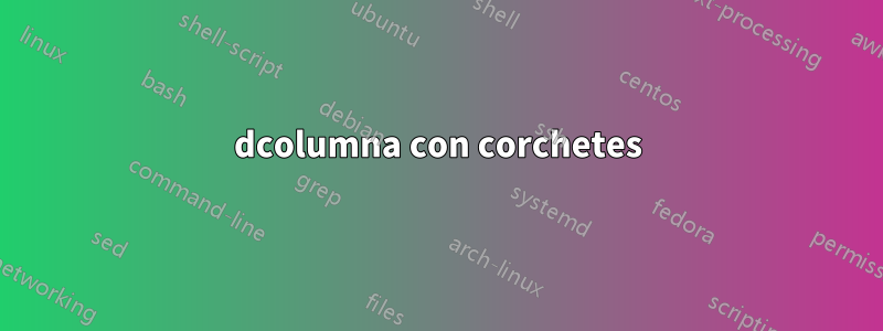 dcolumna con corchetes