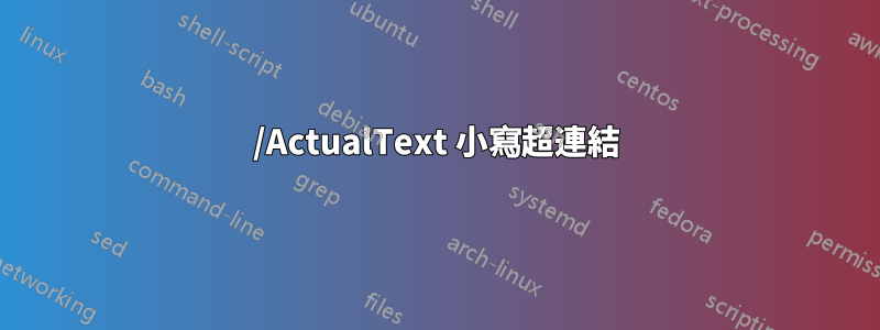/ActualText 小寫超連結