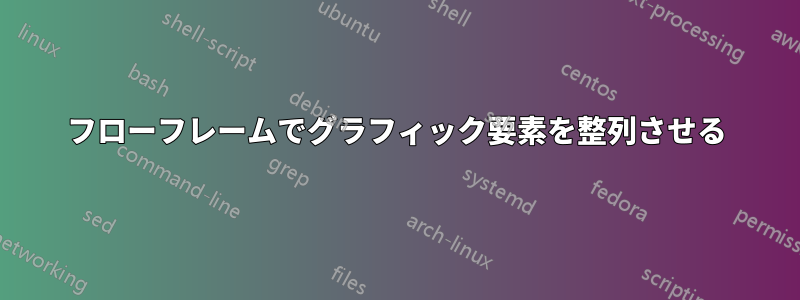 フローフレームでグラフィック要素を整列させる
